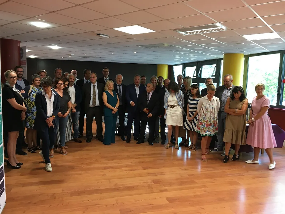 Les membres du futur bureau de la CCI 21 / 71, avec au centre Pascal Gautheron